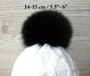 Arctic fox fur pom pom Black fur pom pom Real fur Pompom hat Fur pompom Fur ball Detachable pompom Fur fox Fluffy fur pompoms