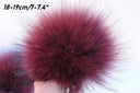 Burgundy Raccoon Fur Pompom, Genuine Raccoon Fur Pom Pom for Hat, Removable Pompoms, Fluffy Ball for Hat, Furry Bommel, Hat Decoration