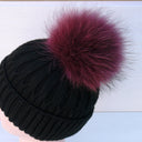 Burgundy Raccoon Fur Pompom, Genuine Raccoon Fur Pom Pom for Hat, Removable Pompoms, Fluffy Ball for Hat, Furry Bommel, Hat Decoration