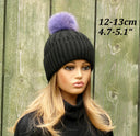 Lavender Real Fur Pompom for Hat, Light Purple Furry Bommel, Fox Fur Lilac Pompons, Fluffy Pom Poms with Ribbons, Fuzzy Balls for Crafts