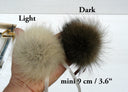 Brown pom poms for hat, Raccoon fur pompom, Tie on fur pom pom, Removable fluffy bommel, Craft supply, Detachable raccoon fuzzy pompon