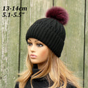 Real Fur Pom Pom for Hat, Burgundy Fluffy Pompom With Ribbon, Large Fox Fur Pom Pon, Furry Ball, Puff Detachable Pompom, Fur Bommel