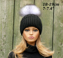 Silver Fur Pom Pom, Real Fur Pompom for Hat, Fluffy Fur Ball Gray, Fox Fur Pom Pom, Fuzzy Pompom for Hat, Puff Bommel, Genuine Fur Pompom