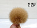 Beige Fur Pompom, Fluffy Fox Fur Pom Pom for Hat, Puff Detachable Pom Pom, Furry Ball, Fluffy Pompo, Fuzzy Bommel, Winter Hat Decoration