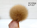 Beige Fur Pompom, Fluffy Fox Fur Pom Pom for Hat, Puff Detachable Pom Pom, Furry Ball, Fluffy Pompo, Fuzzy Bommel, Winter Hat Decoration