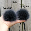 Arctic Fox Fur Pom Pom, Detachable Fluffy Pompom, Dark Fur Hat Pom Pom, Fuzzy Beanie Fur Ball, Fur Accessories For Hat, DIY Craft Supplies