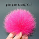 Hot pink fur keychain, Pink pom pom keychain, Fur ball key chain, Furry pink bag charm, Fluffy key fob pompom, Fuzzy key ring, Purse charm