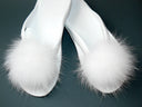 White Wedding Shoe Clips, Fur Ball Shoe Charms, White Fur Ornaments, Pom Pom Brooch, Shoe Decoration, Fluffy Shoe Accessories For Bridesmaid