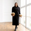 Fluffy Raccoon Fur Cuffs, Real Fur Sleeve Trim, Detachable Fur Wrist Warmers, Handmade Winter Accessory for Women, Fuzzy Cuffs Fur Coat