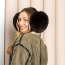 Fur Earmuffs Women, Real Fox Fur Ear Muffs, Brown Furry Earmuffs, Warm Fur Accessories, Fluffy Ear Warmer, Gift for Wife or Girlfriend