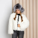 Silver Fox Fur Hat, Oversized Trapper Hat Women, Cold Weather Hat, Warm Fluffy Hat, Leather Ushanka, Fur Aviator Hat, Christmas Gift For Mom