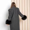 Black Raccoon Fur Cuffs for Coat, Detachable Fur Sleeve Cuffs, Luxury Natural Fur Accessories, Winter Outfit Upgrade, Christmas Gift For Her