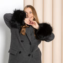 Black Raccoon Fur Cuffs for Coat, Detachable Fur Sleeve Cuffs, Luxury Natural Fur Accessories, Winter Outfit Upgrade, Fur Accent for Jacket