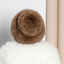 Mink Hat Women, Real Fur Knitted Hat with Fox Fur Trim, Fluffy Bucket Hat, Winter Womens Hat, Soft Winter Headwear for Her, Fuzzy Mink Hat