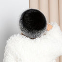 Mink Hat Women, Real Fur Knitted Hat with Fox Fur Trim, Fluffy Bucket Hat, Winter Womens Hat, Soft Winter Headwear for Her, Fuzzy Mink Hat