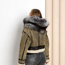 Oversized Fur Snood, Silver Fox Fur Collar, Detachable Collar, Natural Fur Collar, Fluffy Snood, Real Fur Scarf, Neck Wrap, Fur Neck Warmer