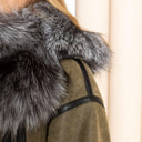 Oversized Fur Snood, Silver Fox Fur Collar, Detachable Collar, Natural Fur Collar, Fluffy Snood, Real Fur Scarf, Neck Wrap, Fur Neck Warmer
