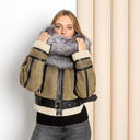 Oversized Fur Snood, Silver Fox Fur Collar, Detachable Collar, Natural Fur Collar, Fluffy Snood, Real Fur Scarf, Neck Wrap, Fur Neck Warmer
