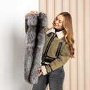 Oversized Fur Snood, Silver Fox Fur Collar, Detachable Collar, Natural Fur Collar, Fluffy Snood, Real Fur Scarf, Neck Wrap, Fur Neck Warmer