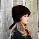 Brown Mink Fur Hat Women, Winter Real Fur Hat, Woman Fur Accessory, Real Mink Fur Hat For Women, Fluffy Ladies Fur Hats, Gift For Grandma
