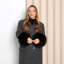 Black Raccoon Fur Cuffs for Coat, Detachable Fur Sleeve Cuffs, Luxury Natural Fur Accessories, Winter Outfit Upgrade, Christmas Gift For Her