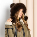Warm Winter Fur Hood, Real Fur Bonnet with Ear Flaps, Knitted Fur Hat, Fox and Mink Fur, Women's Fur Hat, Teen Girl Fur Hat, Xmas Gift Idea