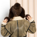 Warm Winter Fur Hood, Real Fur Bonnet with Ear Flaps, Knitted Fur Hat, Fox and Mink Fur, Women's Fur Hat, Teen Girl Fur Hat, Xmas Gift Idea