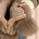 Warm Winter Fur Hood, Real Fur Bonnet with Ear Flaps, Knitted Fur Hat, Fox and Mink Fur, Women's Fur Hat, Teen Girl Fur Hat, Xmas Gift Idea