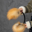 Fluffy Earmuffs From Genuine Red Fox Fur, Soft Ear Muffs For Teen Girl, Fashion Fur Accessories, Warm Earmuffs Women, Birthday Gift for Her