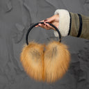 Fluffy Earmuffs From Genuine Red Fox Fur, Soft Ear Muffs For Teen Girl, Fashion Fur Accessories, Warm Earmuffs Women, Birthday Gift for Her