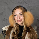 Fluffy Earmuffs From Genuine Red Fox Fur, Soft Ear Muffs For Teen Girl, Fashion Fur Accessories, Warm Earmuffs Women, Birthday Gift for Her