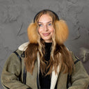 Fluffy Earmuffs From Genuine Red Fox Fur, Soft Ear Muffs For Teen Girl, Fashion Fur Accessories, Warm Earmuffs Women, Birthday Gift for Her