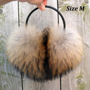 Earmuffs Made of Natural Raccoon Fur, Warm Winter Earmuffs for Adult, Fluffy Fur Headband, Gift for Daughter, Accessory for Cold Weather