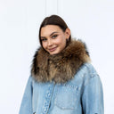 Short Raccoon Fur Collar, Genuine Fur Neck Warmer, Luxury Real Fur Scarf for Women, Winter Fashion Accessory, Handmade Fur Collar For Coat