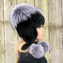 Real Fur Hat with Pom Pom, White Winter Beanie, Mink Hat for Women, Pompom Knitted Beanie, Warm Ear Flaps Hat, Extra Warm Hat For Teen Girl