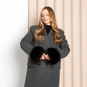 Black Fox Fur Cuffs, Black Fluffy Sleeves Cuffs, Fur Cuffs, Black Cuffs, Fox Fur, Wrists Cuffs Warmer, Winter & Fall Cuffs, Fox Fur Bracelet