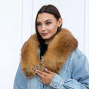 Detachable Red Fox Fur Collar, Natural Real Fur Scarf, Luxury Handmade Fur Neck Warmer for Women, Winter Fashion Accessory, Gift For Wife