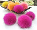 Pink Fur Pompom For Hat, Pink Large Pompom, Detachable Berry Pompom, DIY Fur, Hat Fur Ball, Fox Fur Pompom For Hat, Fluffy Bommel