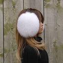 White Fur Ear Muffs Women, Real Fox Fur Earmuffs, Winter Ear Warmers, Warm Fluffy Ear Muffs, Fashion Fur Accessories, Teenage Girl Gifts