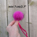 Pink Fur Pompom For Hat, Pink Large Pompom, Detachable Berry Pompom, DIY Fur, Hat Fur Ball, Fox Fur Pompom For Hat, Fluffy Bommel