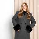 Black Fox Fur Cuffs, Black Fluffy Sleeves Cuffs, Fur Cuffs, Black Cuffs, Fox Fur, Wrists Cuffs Warmer, Winter & Fall Cuffs, Fox Fur Bracelet