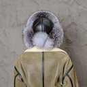 Women's Trapper Hat, Hat with Ear Flaps, Furry Winter Hat for Women, Luxury Real Fox Fur Headwear, Silver Ushanka, Birthday Gift for Wife