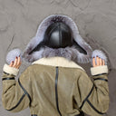 Women's Trapper Hat, Hat with Ear Flaps, Furry Winter Hat for Women, Luxury Real Fox Fur Headwear, Silver Ushanka, Birthday Gift for Wife