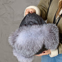 Women's Trapper Hat, Hat with Ear Flaps, Furry Winter Hat for Women, Luxury Real Fox Fur Headwear, Silver Ushanka, Birthday Gift for Wife