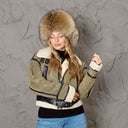 Raccoon Fur Hat, Soft Fluffy Winter Ushanka, Leather Aviator Hat, Plush Trapper Hat for Women, Warm Gift for Mom, Real Fur Fuzzy Bomber Hat