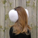 White Fur Ear Muffs Women, Real Fox Fur Earmuffs, Winter Ear Warmers, Warm Fluffy Ear Muffs, Fashion Fur Accessories, Teenage Girl Gifts