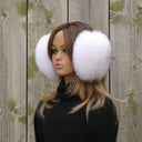White Fur Ear Muffs Women, Real Fox Fur Earmuffs, Winter Ear Warmers, Warm Fluffy Ear Muffs, Fashion Fur Accessories, Teenage Girl Gifts