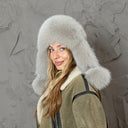 Real Fur Winter Hat, Fur Bomber Hat, Ear Flap Trap Hat, Winter Headwear, Warm Hats For Women, Gift For Sister, Luxury Fur & Leather Ushanka