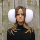 White Fur Ear Muffs Women, Real Fox Fur Earmuffs, Winter Ear Warmers, Warm Fluffy Ear Muffs, Fashion Fur Accessories, Teenage Girl Gifts