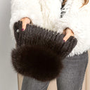 Brown Mink Fur Hat For Women with Pom-Pom, Mink Warm Winter Hat, Women Winter Hat, Women Winter Fluffy Hat Accessories, Gift For Girlfriend